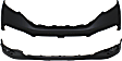 Front, Upper and Lower Upper - Primed, Lower - Textured Bumper Cover