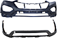 2014 Hyundai Santa Fe - Front, Upper and Lower Upper - Primed, Lower - Textured Bumper Cover