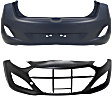 Front and Rear Primed Bumper Cover