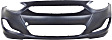 2014 Hyundai Accent - Front and Rear Primed Bumper Cover,  Production Date From October 15 2013, Sedan, CAPA Certified