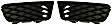 2009 Honda Civic - Front, Driver and Passenger Side, Outer, Lower Fog Light Covers, Black, Sedan