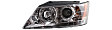 Driver and Passenger Side Halogen Headlight, With bulb(s), OE Replacement