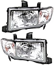 Driver and Passenger Side Halogen Headlight, Without bulb(s), OE Replacement
