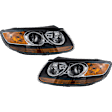 2007 Hyundai Santa Fe - Driver and Passenger Side Halogen Headlight, With bulb(s), OE Replacement