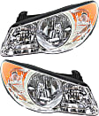 2010 Hyundai Elantra - Driver and Passenger Side Halogen Headlight, With bulb(s), OE Replacement, Sedan