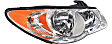 2010 Hyundai Elantra - Driver and Passenger Side Halogen Headlight, With bulb(s), OE Replacement, Sedan