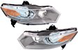 Driver and Passenger Side Halogen Headlight, With bulb(s), OE Replacement, CAPA Certified