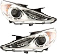 2013 Hyundai Sonata - Driver and Passenger Side Halogen Headlight, With bulb(s), OE Replacement, Sedan, CAPA Certified