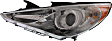 2011-2014 Hyundai Sonata - Driver and Passenger Side Headlights, with Bulbs, Halogen, Sedan, Type 2