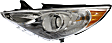 Driver and Passenger Side Headlights, with Bulbs, Halogen, Sedan, Type 2, CAPA Certified