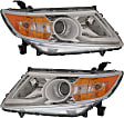 Driver and Passenger Side Headlights, without Bulbs, HID/Xenon, without HID Bulbs and ballast