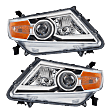 Driver and Passenger Side Headlights, with Bulbs, Halogen, OE Comparable