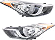 2012 Hyundai Elantra - Driver and Passenger Side Halogen Headlight, With bulb(s), USA Built Vehicle, OE Replacement, CAPA Certified