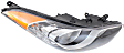 2012 Hyundai Elantra - Driver and Passenger Side Halogen Headlight, With bulb(s), USA Built Vehicle, OE Replacement, CAPA Certified