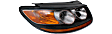 Driver and Passenger Side Headlights, with Bulbs, Halogen, with Amber Reflector