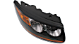 Driver and Passenger Side Headlights, with Bulbs, Halogen, with Amber Reflector