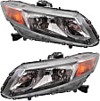 2012 Honda Civic - Driver and Passenger Side Halogen Headlight, With bulb(s), OE Replacement