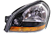 Driver and Passenger Side Headlights, with Bulbs, Halogen, with amber turn signal light