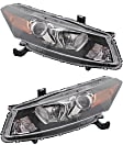 Driver and Passenger Side Headlights, with Bulbs, Halogen, Coupe (2008-2012 Style), with clear turn signal light