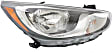 Driver and Passenger Side Headlights, with Bulbs, Halogen, For Models with Standard Headlights