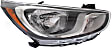 Driver and Passenger Side Headlights, with Bulbs, Halogen, For Models with Standard Headlights, CAPA Certified