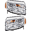 Driver and Passenger Side Halogen Headlight, With bulb(s), OE Replacement, CAPA Certified