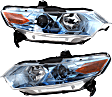 Driver and Passenger Side Halogen Headlight, With bulb(s), OE Replacement, CAPA Certified