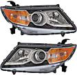 Driver and Passenger Side Halogen Headlight, With bulb(s), OE Replacement