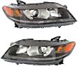 Driver and Passenger Side Halogen Headlight, With bulb(s), OE Replacement, Coupe, CAPA Certified