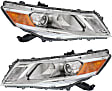 Driver and Passenger Side Halogen Headlight, With bulb(s), OE Replacement
