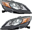 2015 Honda Civic - Driver and Passenger Side Halogen Headlight, With bulb(s), OE Replacement, Coupe