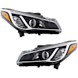 2016 Hyundai Sonata - Driver and Passenger Side Halogen Headlight, With bulb(s),  For Models Without Tech and Ultimate Package, OE Replacement, Sedan