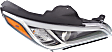 2015-2017 Hyundai Sonata - Driver and Passenger Side Headlights, with Bulbs, Halogen, Sedan, For Models without Tech and Ultimate Package, without Daytime Running Light, CAPA Certified