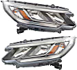 Driver and Passenger Side Headlights, with Bulbs, Halogen, Sport Utility, without LED daytime running light