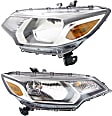 2016 Honda Fit - Driver and Passenger Side Halogen Headlight, With bulb(s), Mexico Built Vehicle, OE Replacement
