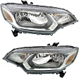 Driver and Passenger Side Headlights, with Bulbs, Halogen, Mexico Built Vehicle, CAPA Certified