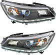 Driver and Passenger Side Halogen Headlight, With bulb(s), OE Replacement, Sedan, CAPA Certified