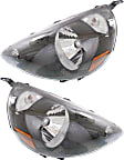 2007 Honda Fit - Driver and Passenger Side Halogen Headlight, With bulb(s), OE Replacement