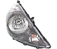 2007 Honda Fit - Driver and Passenger Side Halogen Headlight, With bulb(s), OE Replacement