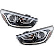 Driver and Passenger Side Halogen Headlight, With bulb(s), OE Replacement