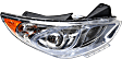 2013 Hyundai Sonata - Driver and Passenger Side Halogen Headlight, With bulb(s), OE Replacement, Sedan