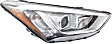 Driver and Passenger Side Halogen Headlight, With bulb(s), OE Replacement