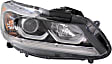 Driver and Passenger Side Headlights, with Bulbs, Halogen, Sedan, Except Hybrid/LX/Touring Models, CAPA Certified