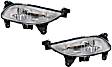 Front, Driver and Passenger Side Fog Lights, With Bulb(s), Halogen