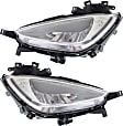 Front, Driver and Passenger Side Fog Lights, With Bulb(s), Halogen