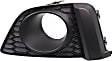 Front, Driver and Passenger Side Fog Light Trims, Textured Black