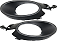 Front, Driver and Passenger Side Fog Light Trims, Textured Black, Coupe