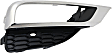 Front, Driver and Passenger Side Fog Light Trims, Chrome, For Models With Fog Light Holes