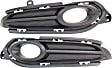 Front, Driver and Passenger Side Fog Light Trims, Textured Black