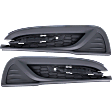 Front, Driver and Passenger Side Fog Light Covers, Textured Black, Sedan, Except Hybrid, For Models Without Fog Lights